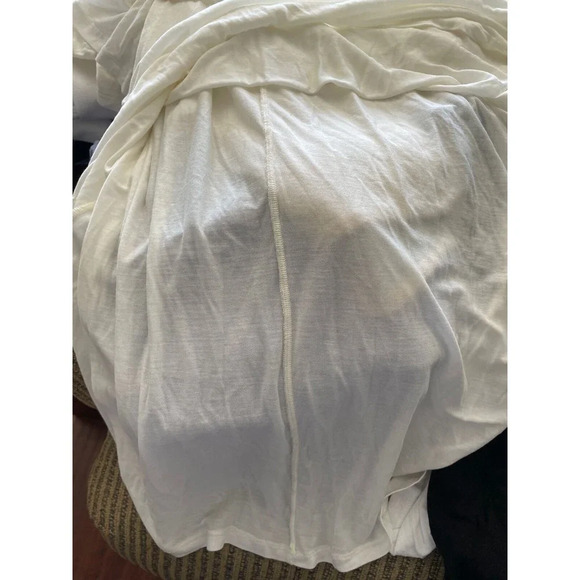 Free People Beach Womens Blouse Top cover Up Sz S Ruffle Summer Travel Fun Modal - Picture 5 of 10